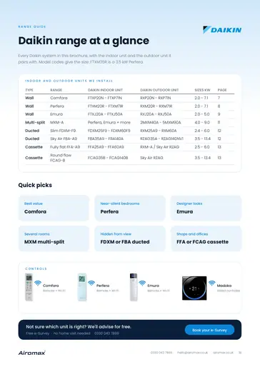 Page 18: Daikin range at a glance