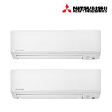 Mitsubishi Multi Wall Mounted Premium 2 Unit Split Air Conditioner with Heat Pump & WiFi