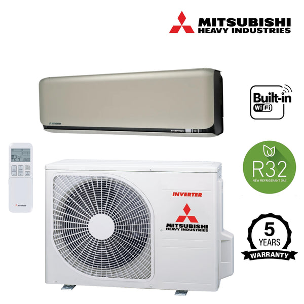 Wall Mounted Titanium Air Conditioner with Built-In WiFi System
